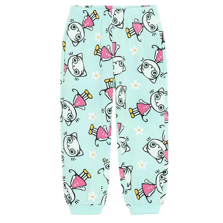 Cool Club, Piżama dziewczęca, turkusowa, Kicia Kocia