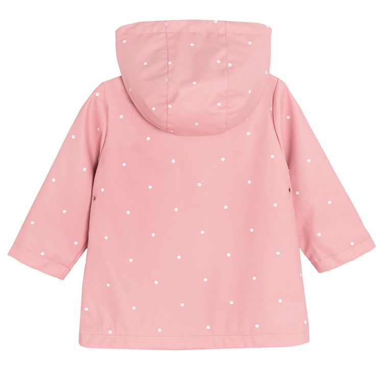 Cool Club, Płaszcz przeciwdeszczowy dziewczęcy z kapturem, różowy