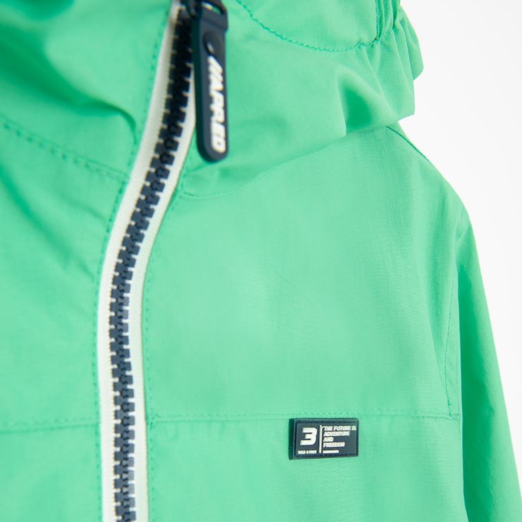 Cool Club, Przeciwdeszczowa kurtka chłopięca z kapturem, zielona