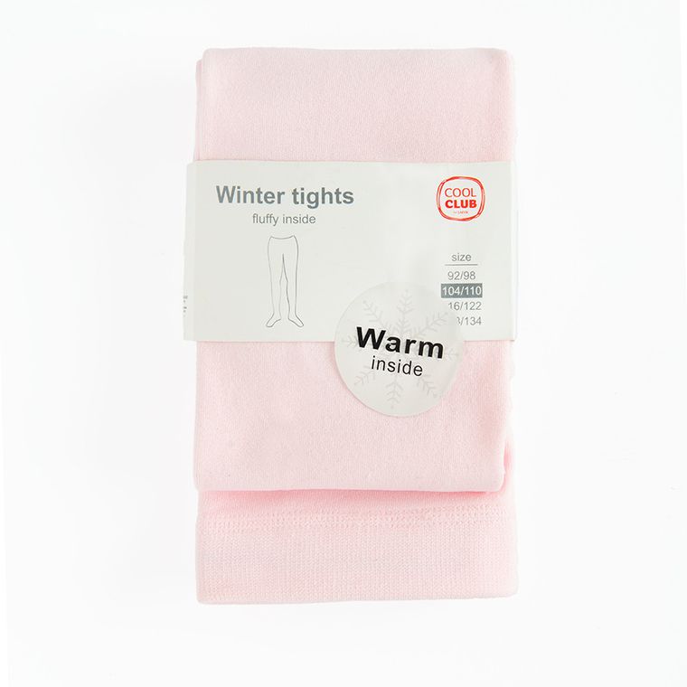 Cool Club, Rajstopy dziewczęce, ocieplane, różowe