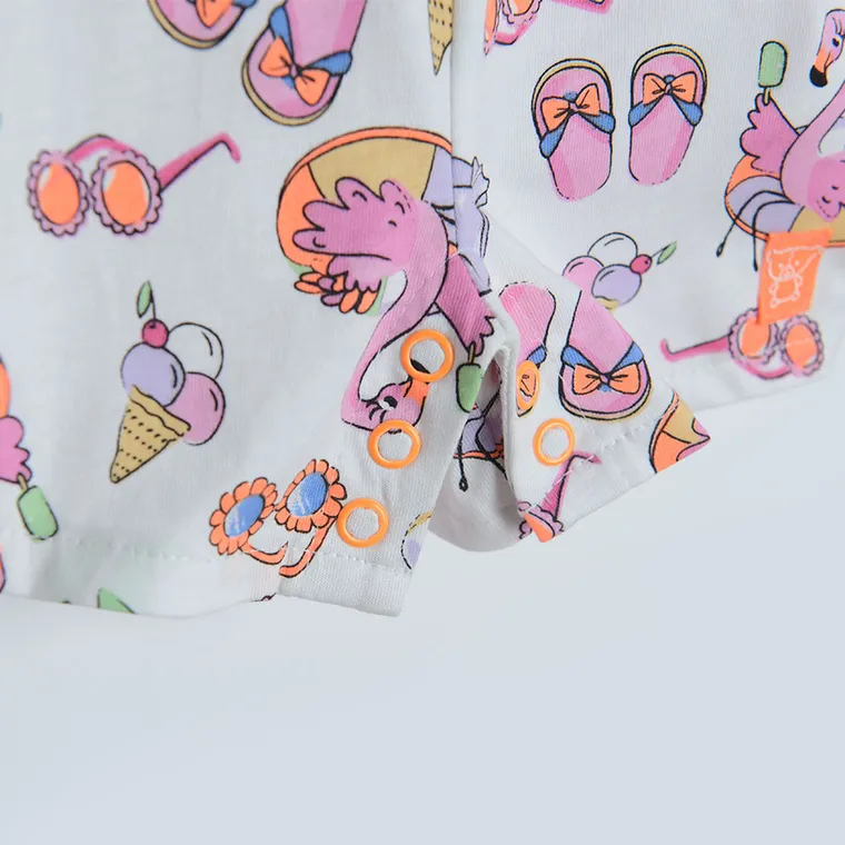 Cool Club, Rampers dziewczęcy, ecru