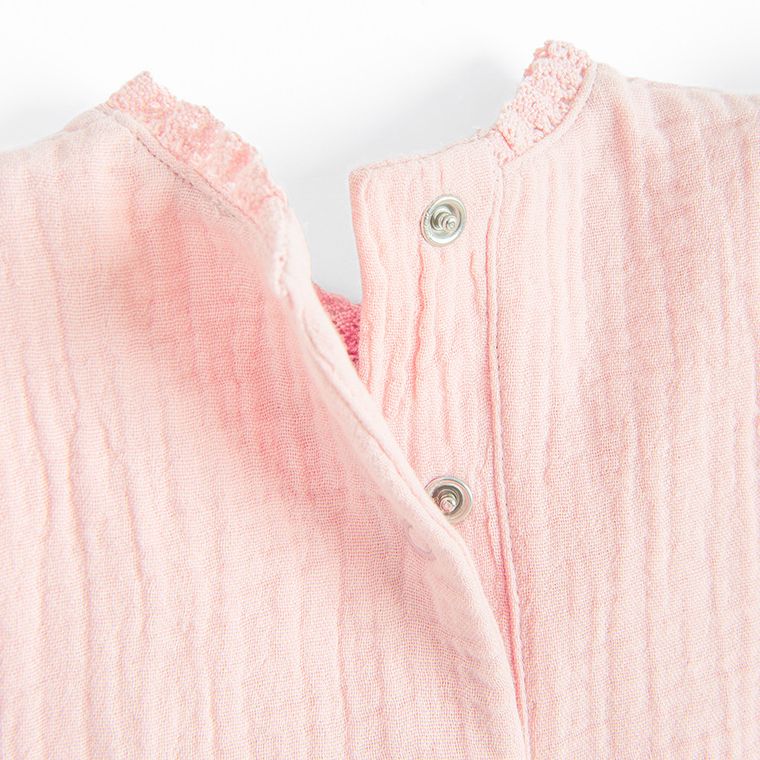 Cool Club, Rampers dziewczęcy, muślinowy, różowy