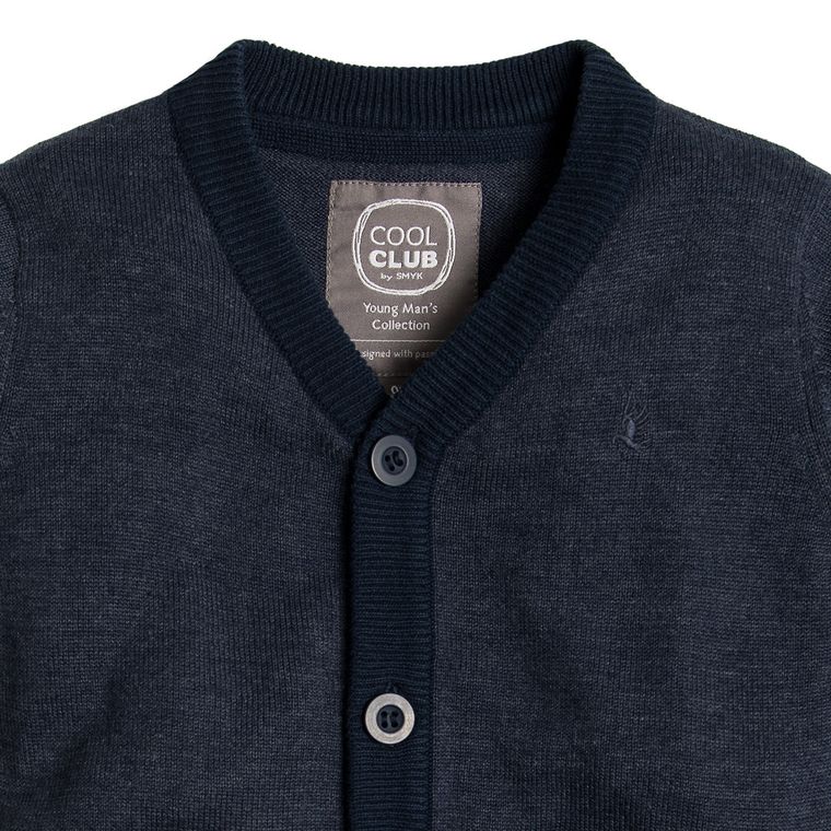 Cool Club, Rozpinany sweter chłopięcy, granatowy