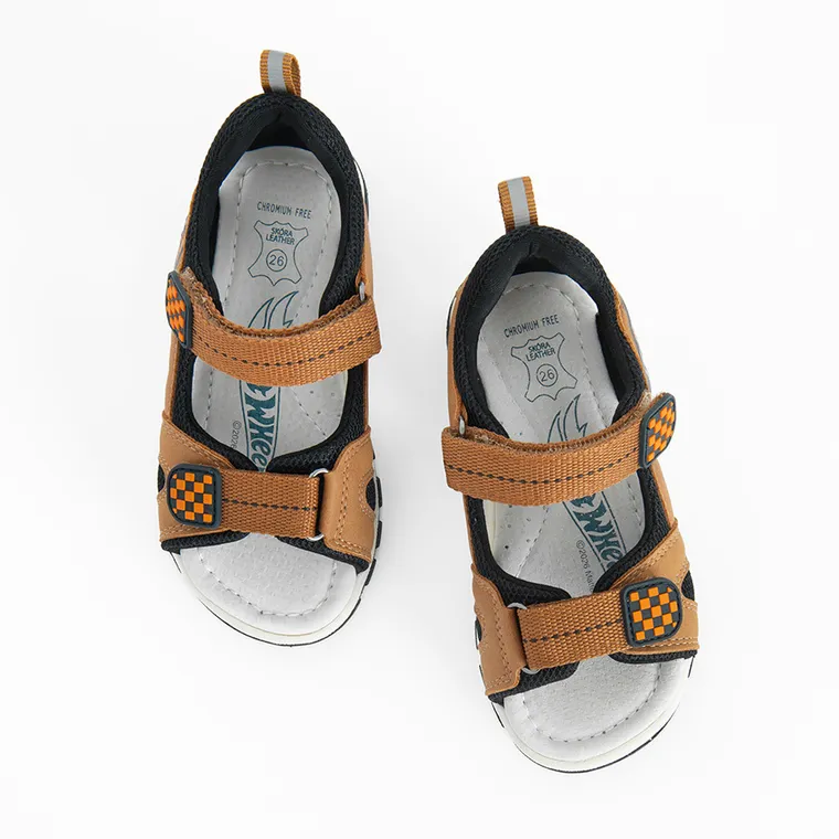 Cool Club, Sandały chłopięce, brązowe, Zdrowa Stopa, Hot Wheels