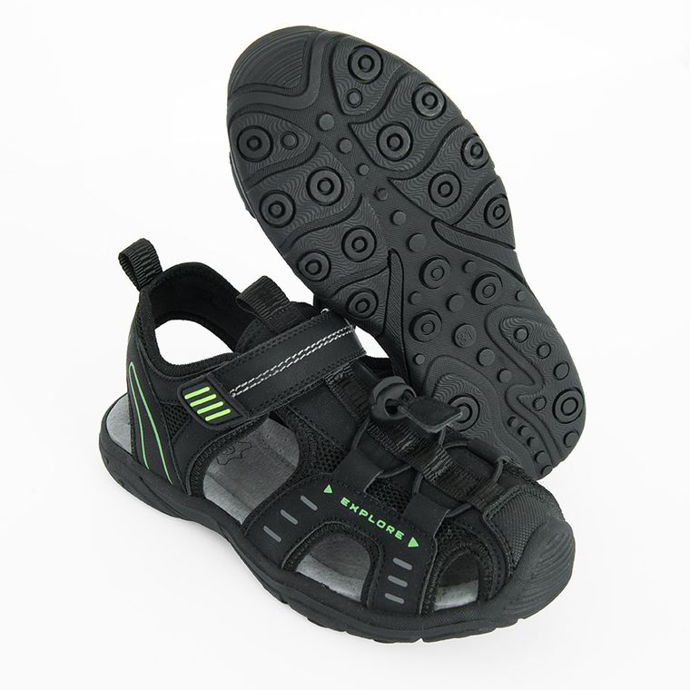 Cool Club, Sandały chłopięce, skórzana wkładka, czarne