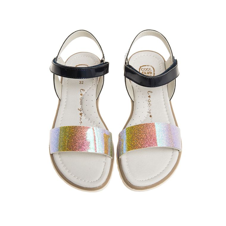 Cool Club, Sandały dziewczęce, złoto-granatowe