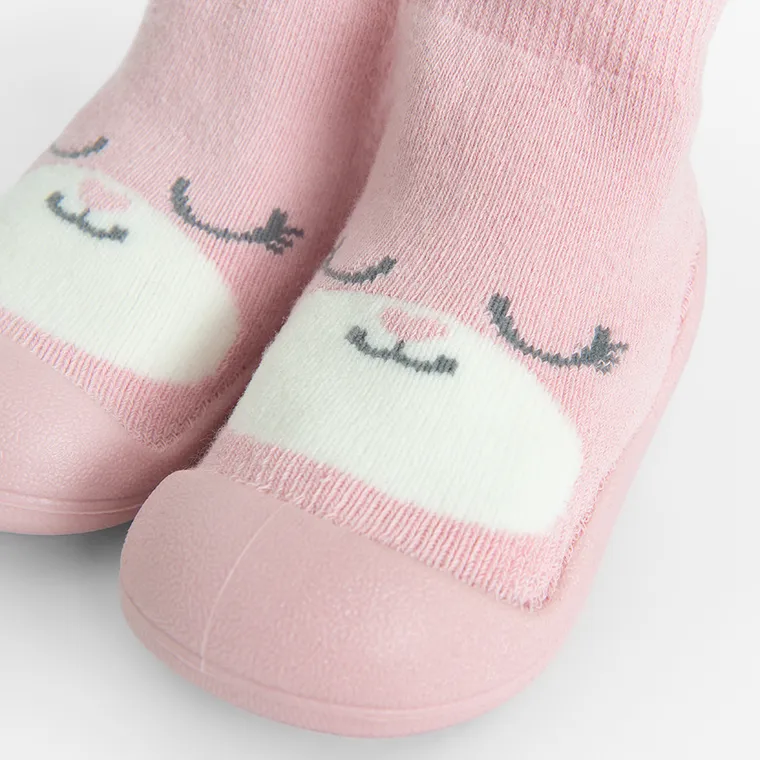 Cool Club, Skarpetobuty dziewczęce, różowe, podeszwa Barefoot