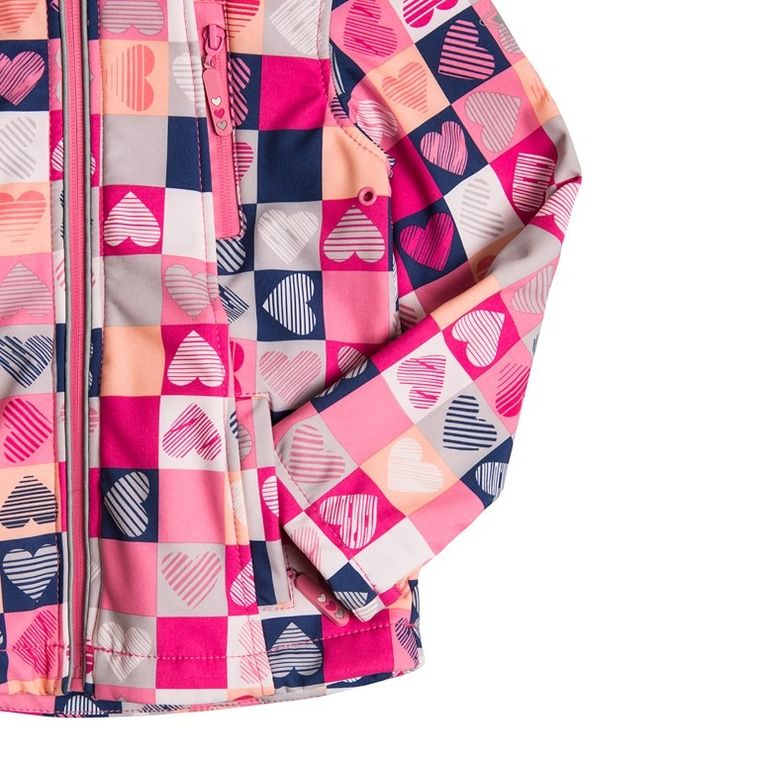 Cool Club, Softshell dziewczęcy, różowy, serca