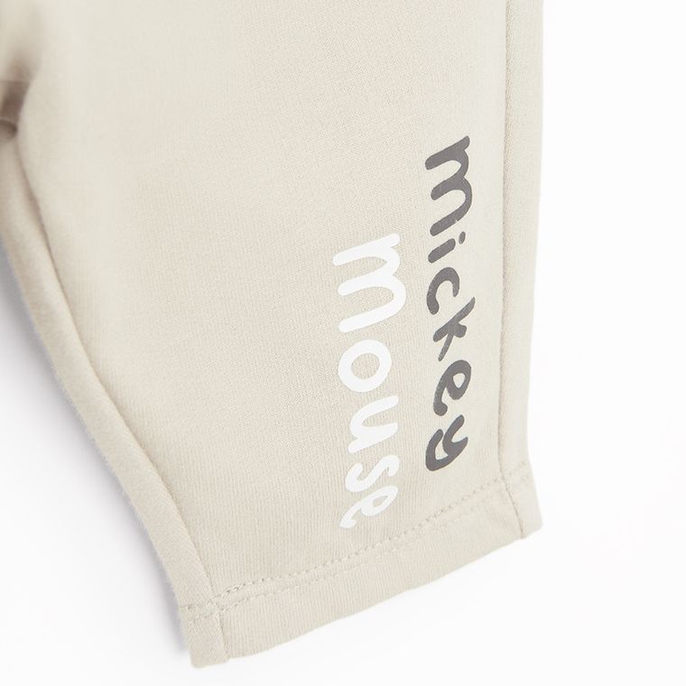 Cool Club, Spodnie dresowe chłopięce, beżowe, Klub przyjaciół Myszki Mickey