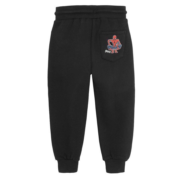 Cool Club, Spodnie dresowe chłopięce, czarne, Spider-Man
