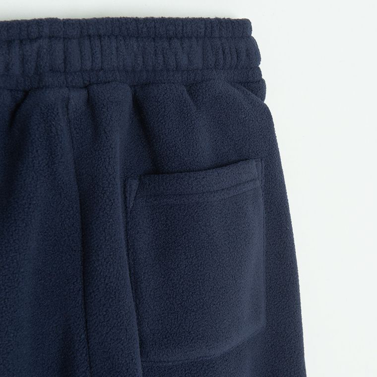 Cool Club, Spodnie dresowe chłopięce, polarowe, oversize, granatowe