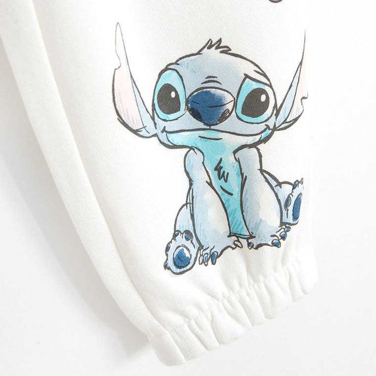 Cool Club, Spodnie dresowe dziewczęce, białe, Lilo i Stitch