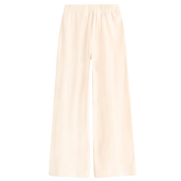 Cool Club, Spodnie dresowe dziewczęce, wide leg, welurowe, beżowe