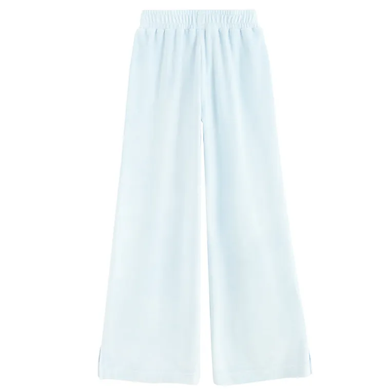 Cool Club, Spodnie dresowe dziewczęce, wide, welurowe, niebieskie