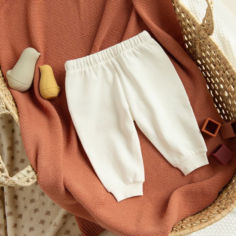 Cool Club, Spodnie dresowe niemowlęce, białe