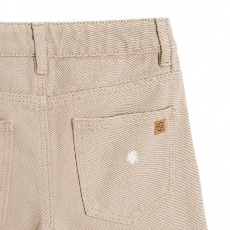 Cool Club, Spodnie jeansowe dziewczęce, wide, beżowe