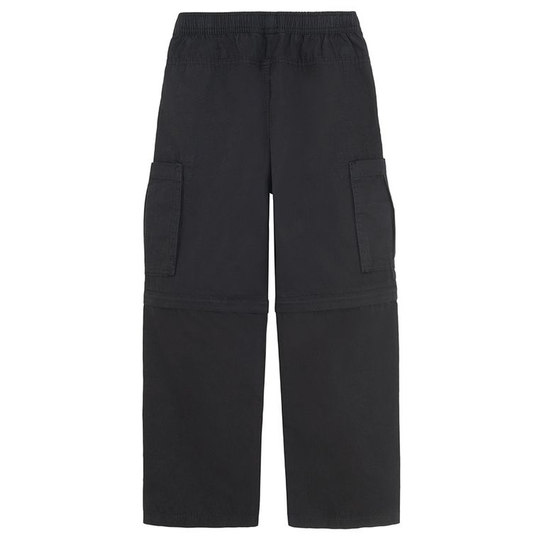 Cool Club, Spodnie materiałowe chłopięce, wide leg, odpinane nogawki, czarne