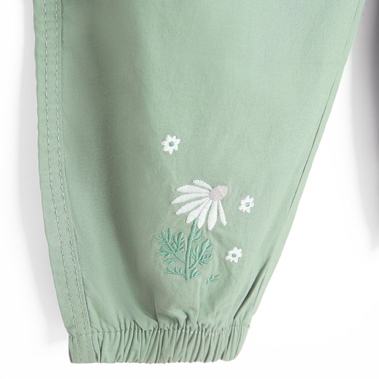 Cool Club, Spodnie materiałowe dziewczęce, parachute, zielone