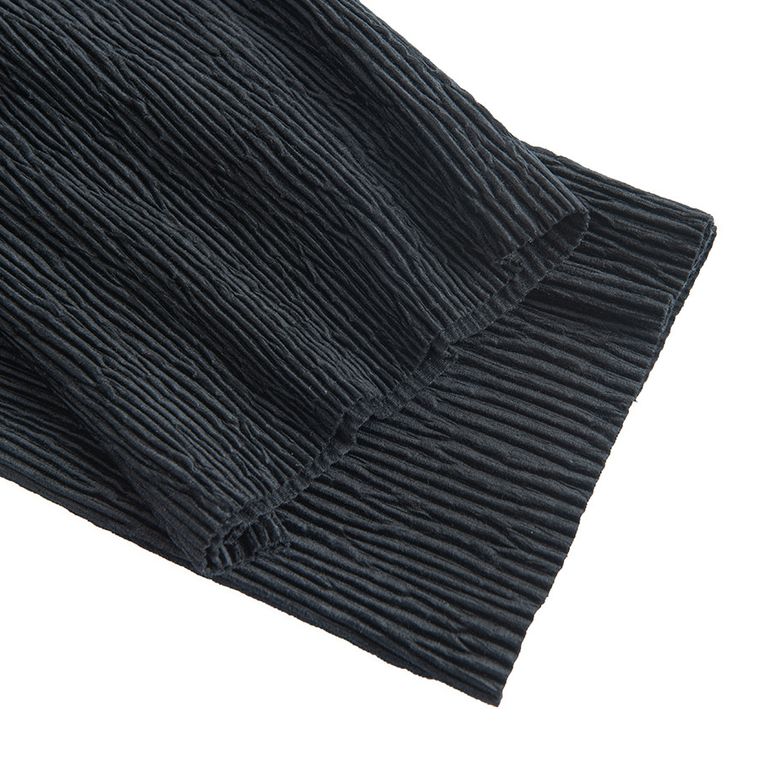 Cool Club, Spodnie materiałowe dziewczęce, prążkowane, welurowe, culotte, czarne