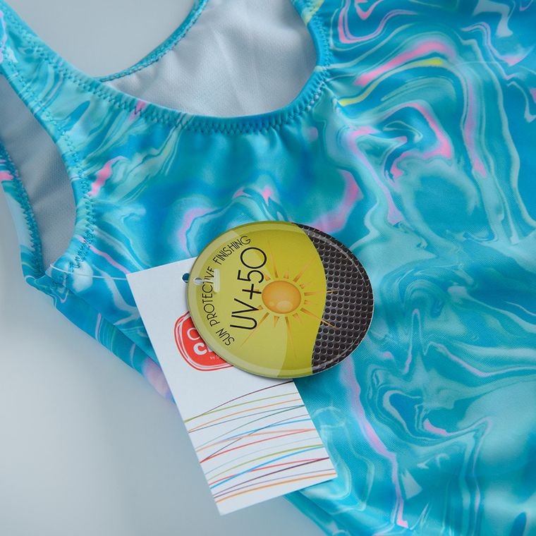 Cool Club, Strój kąpielowy dziewczęcy jednoczęściowy, UV 50, turkusowy