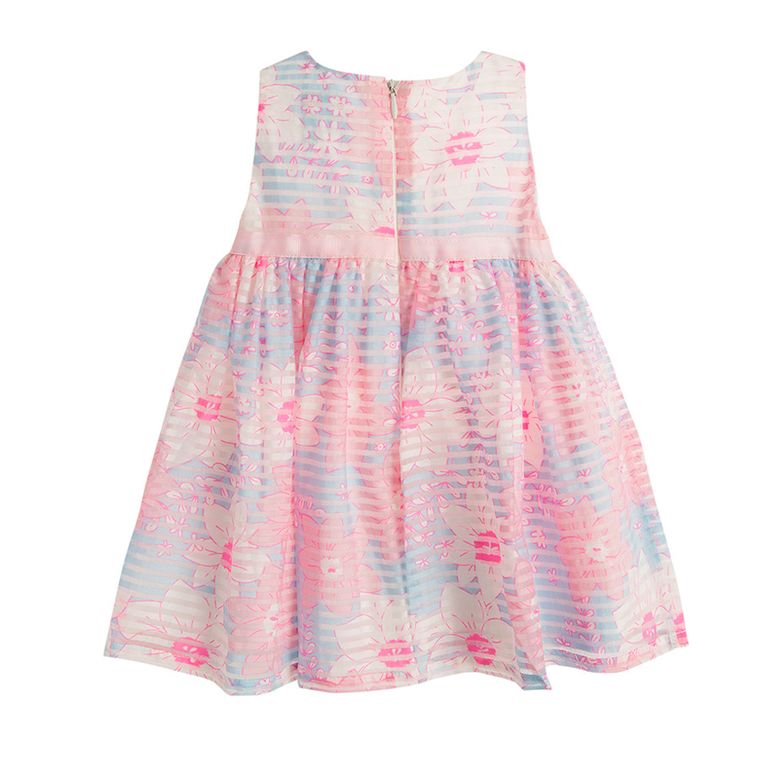Cool Club, Sukienka dziewczęca bez rękawów, różowa, kwiaty