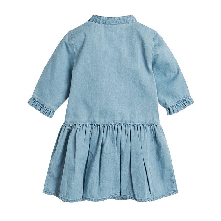 Cool Club, Sukienka dziewczęca jeansowa, perełki