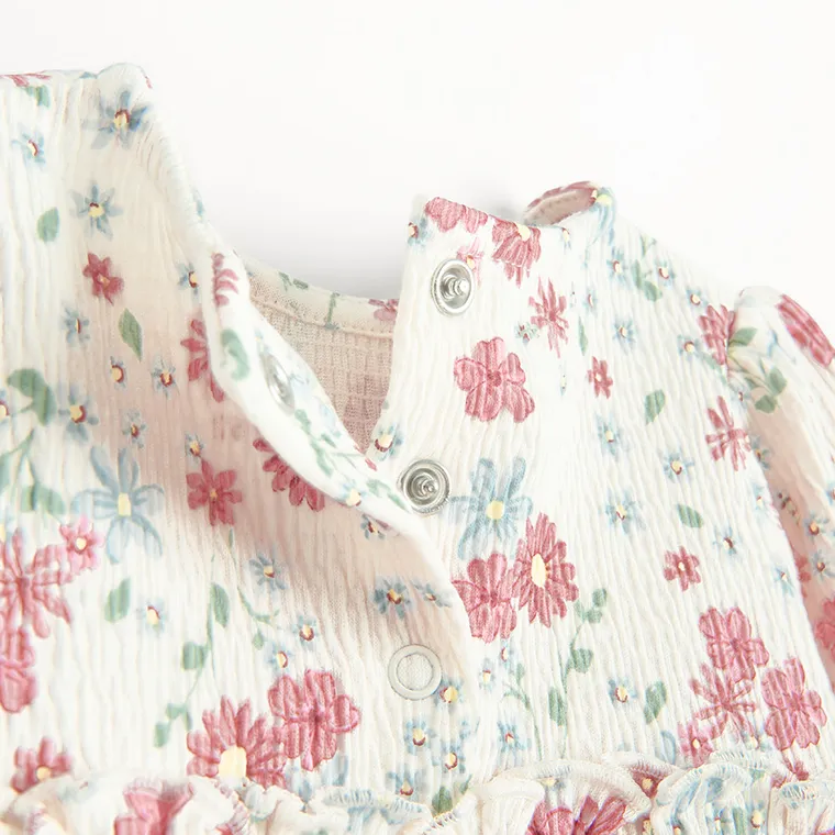 Cool Club, Sukienka dziewczęca z długim rękawem, beżowa