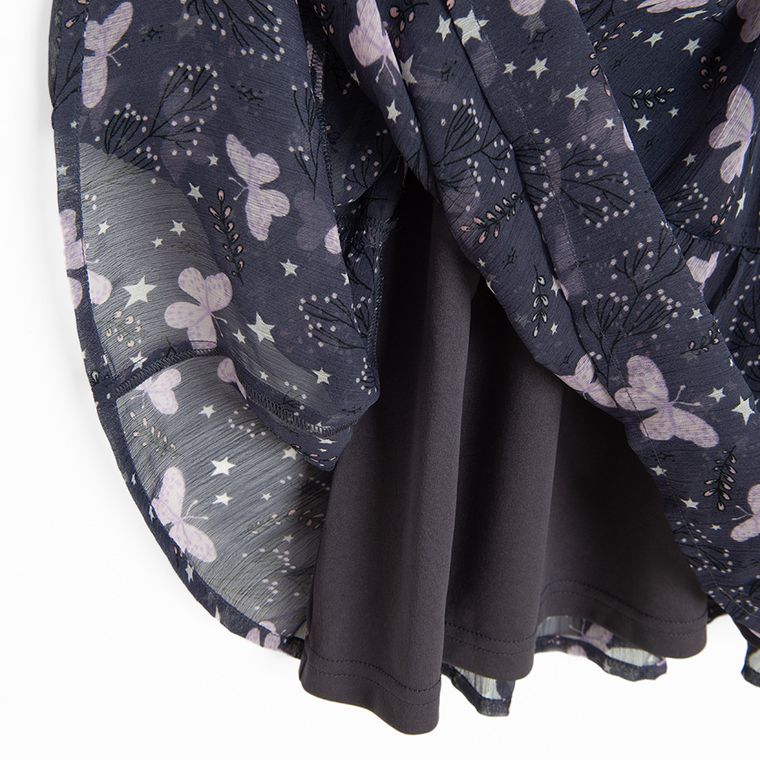 Cool Club, Sukienka dziewczęca z długim rękawem, fioletowa