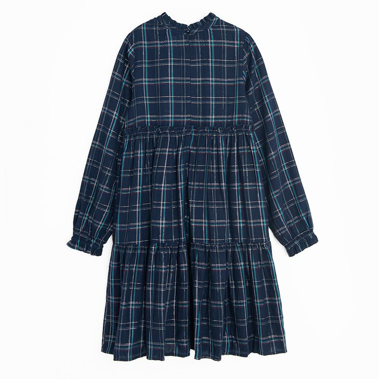 Cool Club, Sukienka dziewczęca z długim rękawem, granatowa