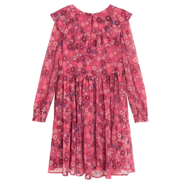 Cool Club, Sukienka dziewczęca z długim rękawem, różowa