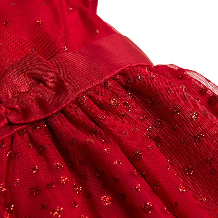 Cool Club, Sukienka dziewczęca z kokardką, czerwona