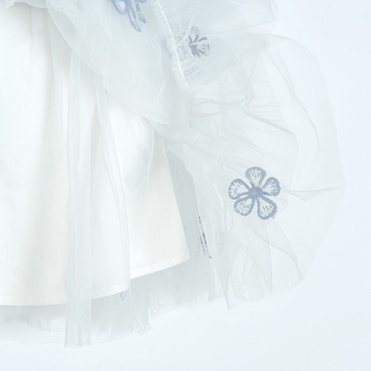 Cool Club, Sukienka dziewczęca z krótkim rękawem, biała