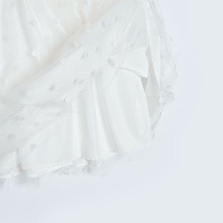 Cool Club, Sukienka dziewczęca z krótkim rękawem, biała