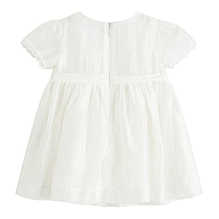 Cool Club, Sukienka dziewczęca z krótkim rękawem, biała