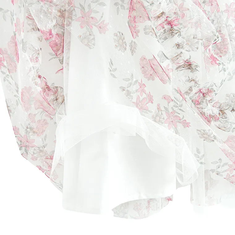 Cool Club, Sukienka dziewczęca z krótkim rękawem, biała