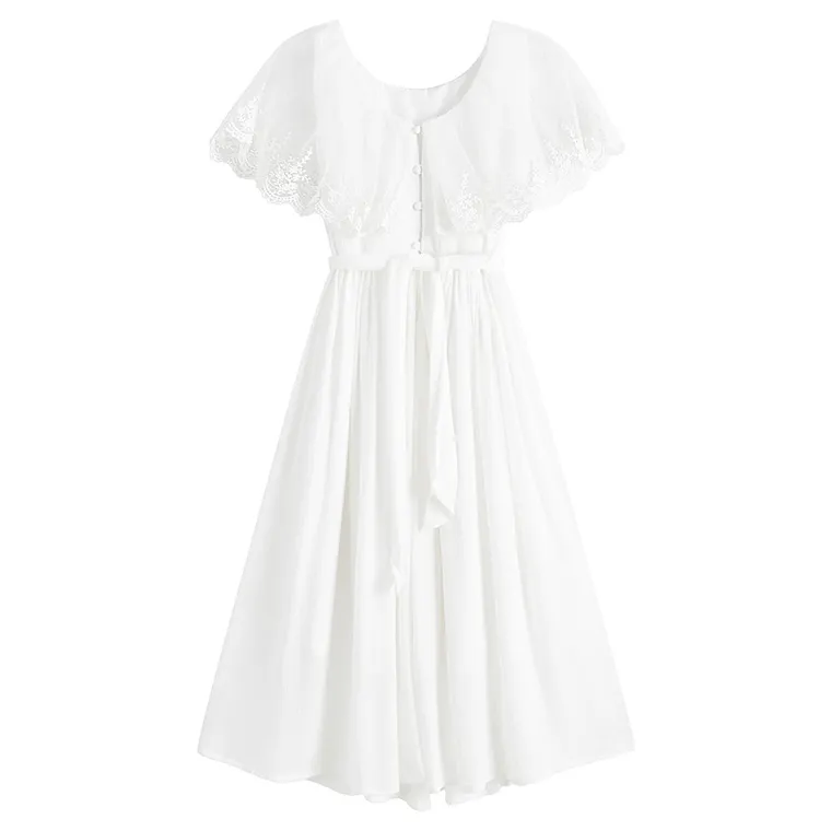 Cool Club, Sukienka dziewczęca z krótkim rękawem, biała