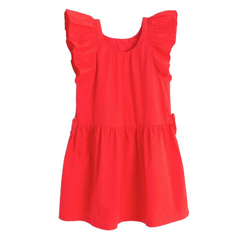 Cool Club, Sukienka dziewczęca z krótkim rękawem, czerwona