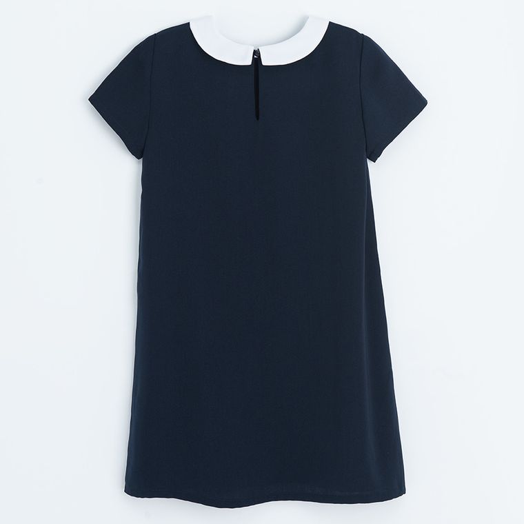 Cool Club, Sukienka dziewczęca z krótkim rękawem, granatowa