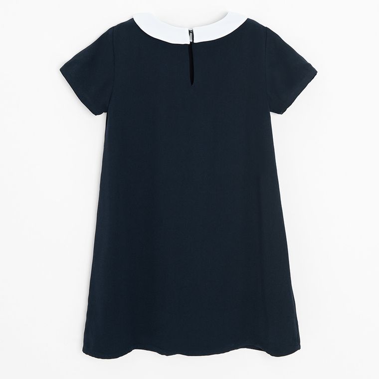 Cool Club, Sukienka dziewczęca z krótkim rękawem, granatowa