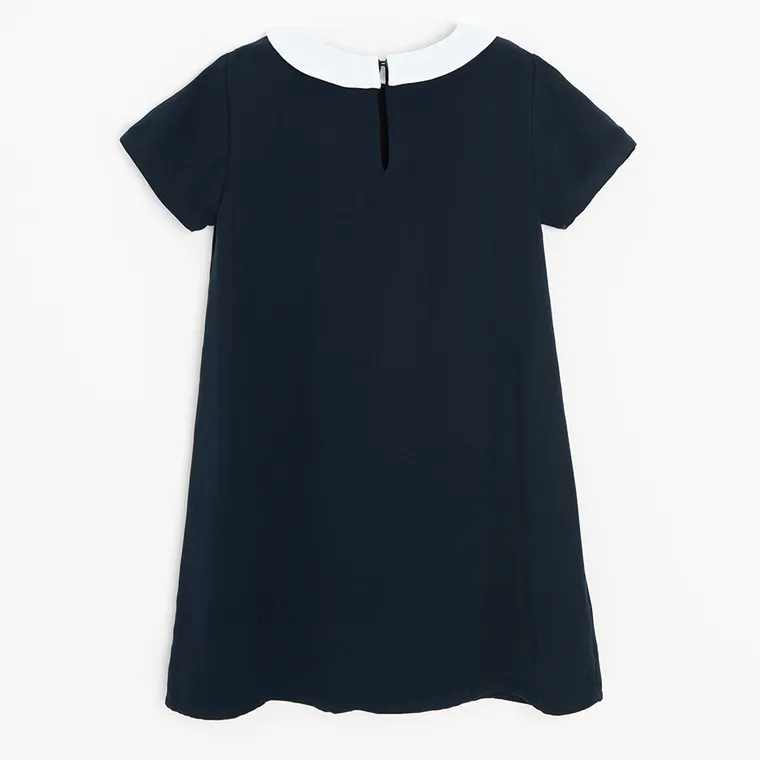 Cool Club, Sukienka dziewczęca z krótkim rękawem, granatowa