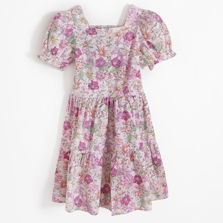 Cool Club, Sukienka dziewczęca z krótkim rękawem, różowa