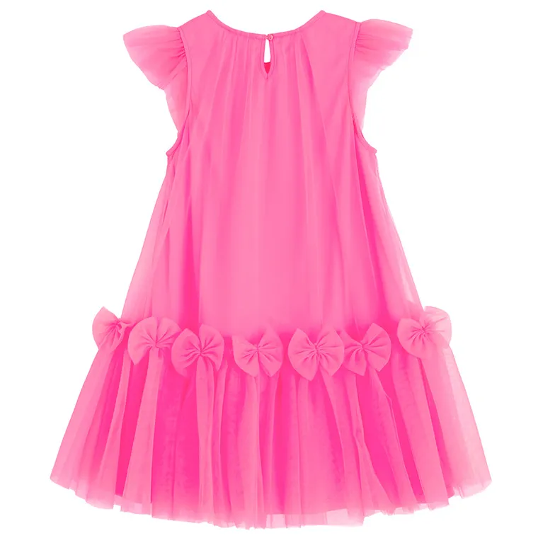 Cool Club, Sukienka dziewczęca z krótkim rękawem, różowa