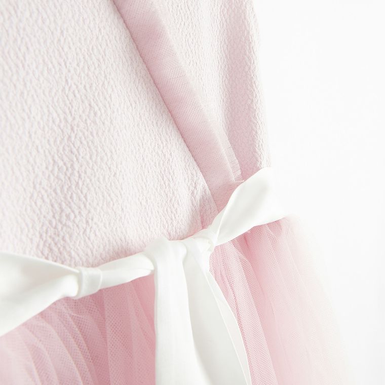 Cool Club, Sukienka dziewczęca z krótkim rękawem, różowa