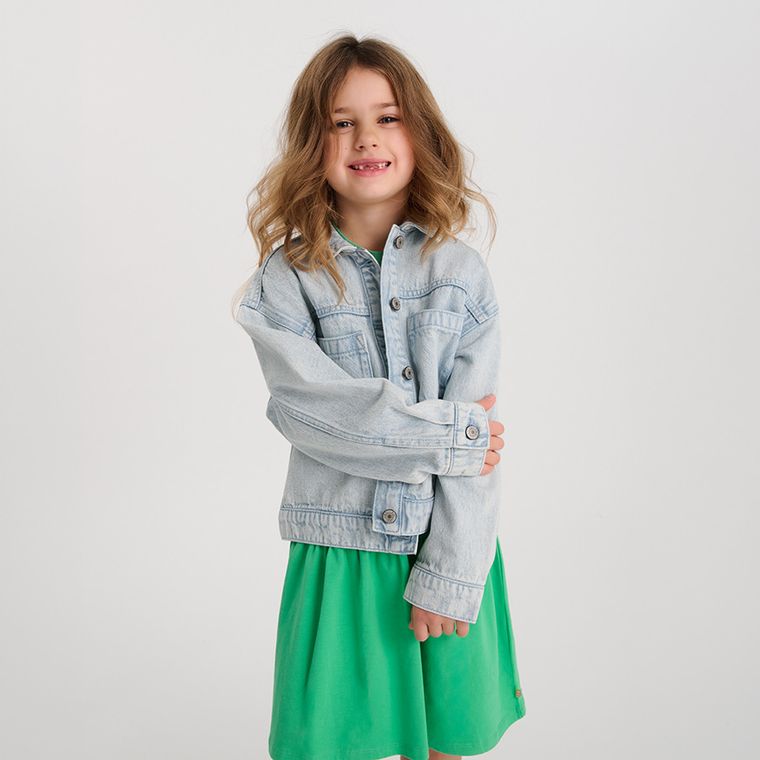 Cool Club, Sukienka dziewczęca z krótkim rękawem, zielona