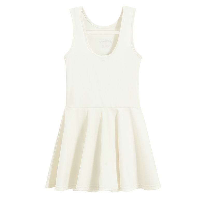 Cool Club, Sukienka tenisowa dziewczęca z szortami, ecru
