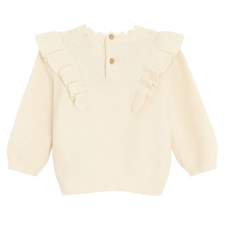 Cool Club, Sweter dziewczęcy, ecru