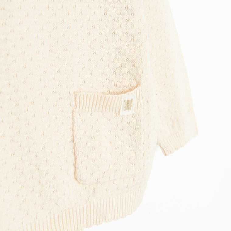 Cool Club, Sweter dziewczęcy, rozpinany, beżowy