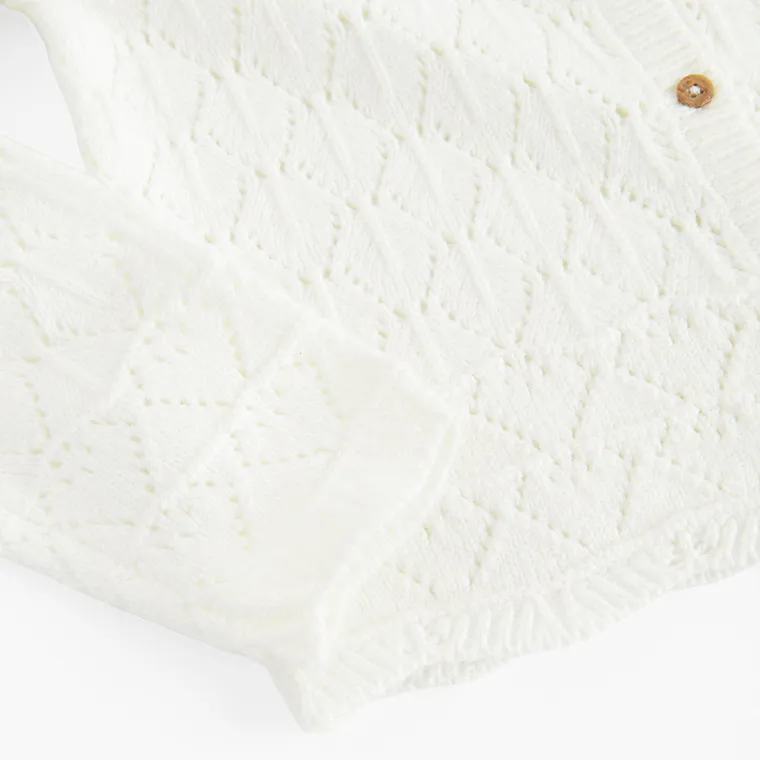 Cool Club, Sweter dziewczęcy, rozpinany, biały