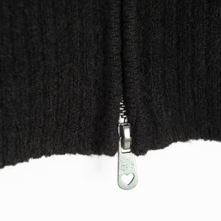 Cool Club, Sweter dziewczęcy, rozpinany, czarny