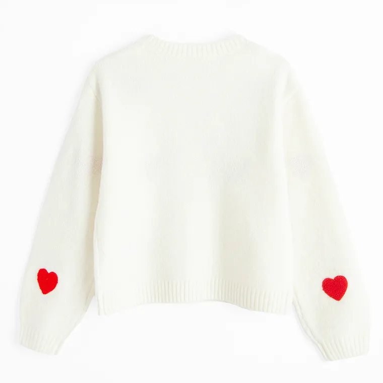 Cool Club, Sweter dziewczęcy, rozpinany, ecru